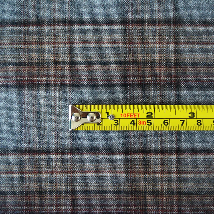 Hot selling new design 64%POLY 34%RAYON 2%SPX yarn dyed check fabric for women business wear