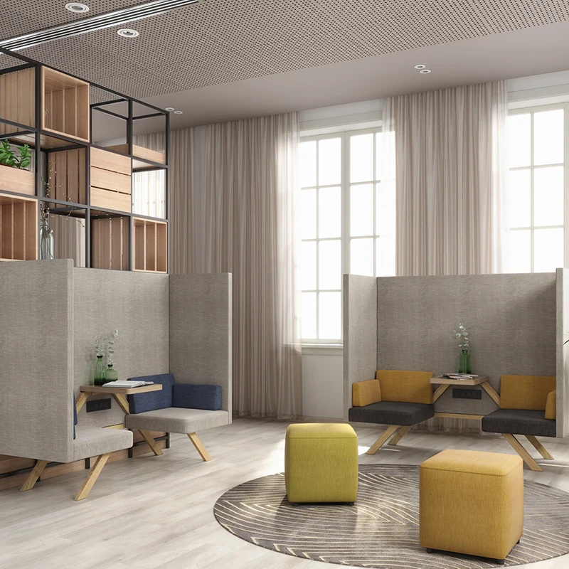 Commercial Hotel Library Coffee Shop Carrel Public Area Furniture Office Meeting High Back Sofa