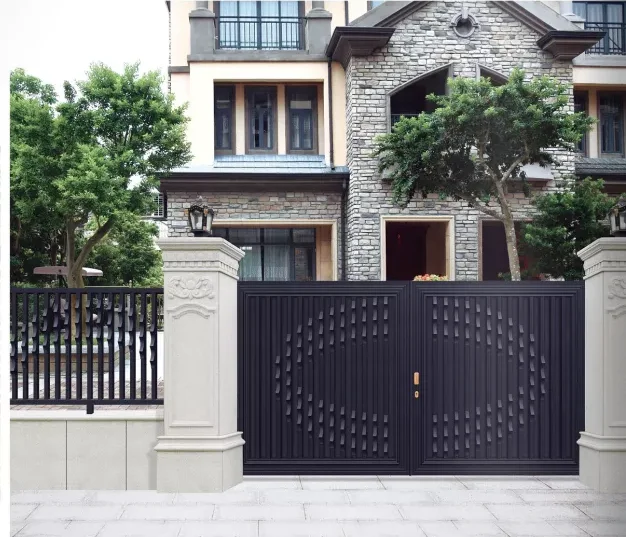 Automatic Sliding Gate Factory Direct Sales Aluminum Customized Motor Anti Box Gray Style Government Modern School Pattern Pcs