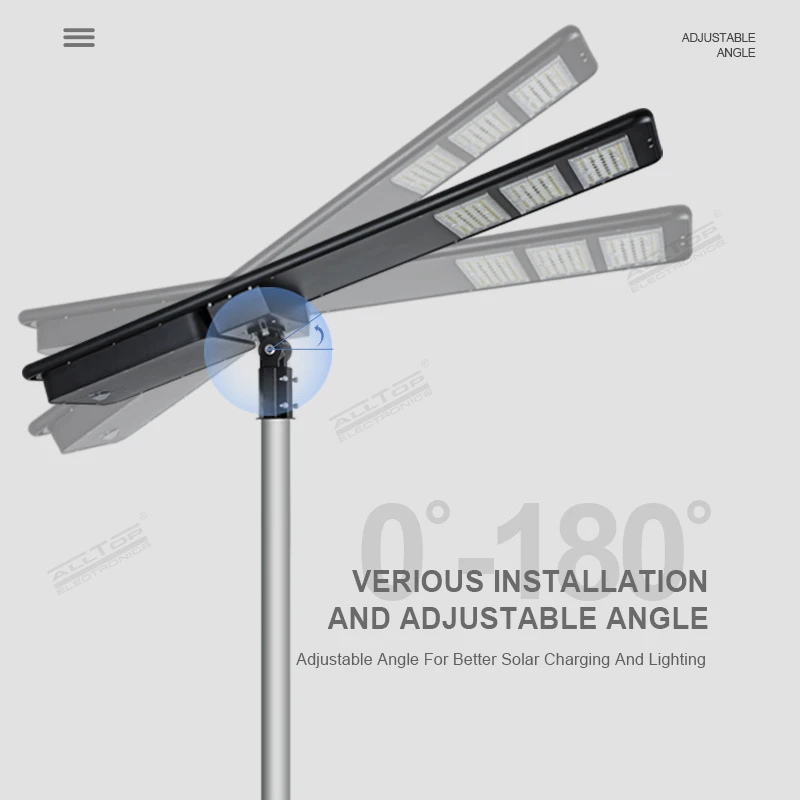 ALLTOP High Power SMD Black IP65 Waterproof 300w Highway Road Outdoor Solar LED Street Lights