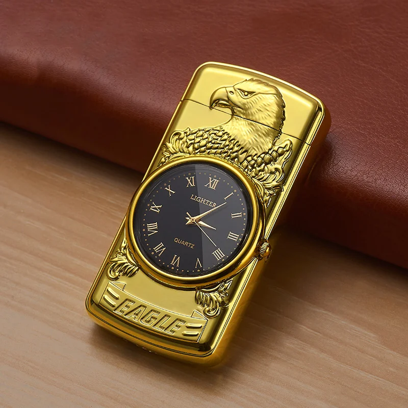 DEBANG Luxury Lighter Creative New Products Most Popular Blue Flame Watch design Windproof Lighter