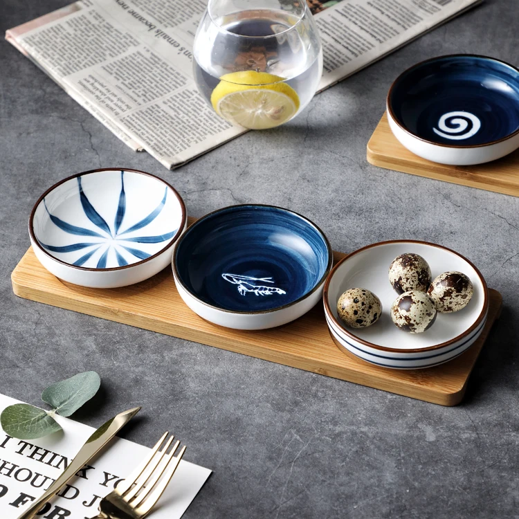 In Stock Snack Bowl Set Ceramic Chip and Dip Serving Set