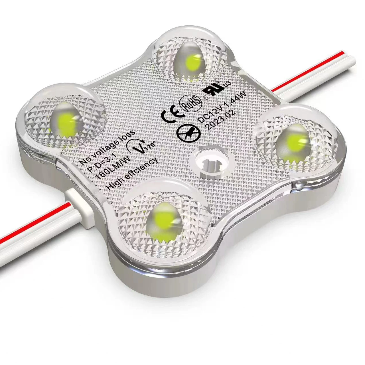 5 years warranty High power white DC12V Samsung LED module lens 170 degree 2835 LED module