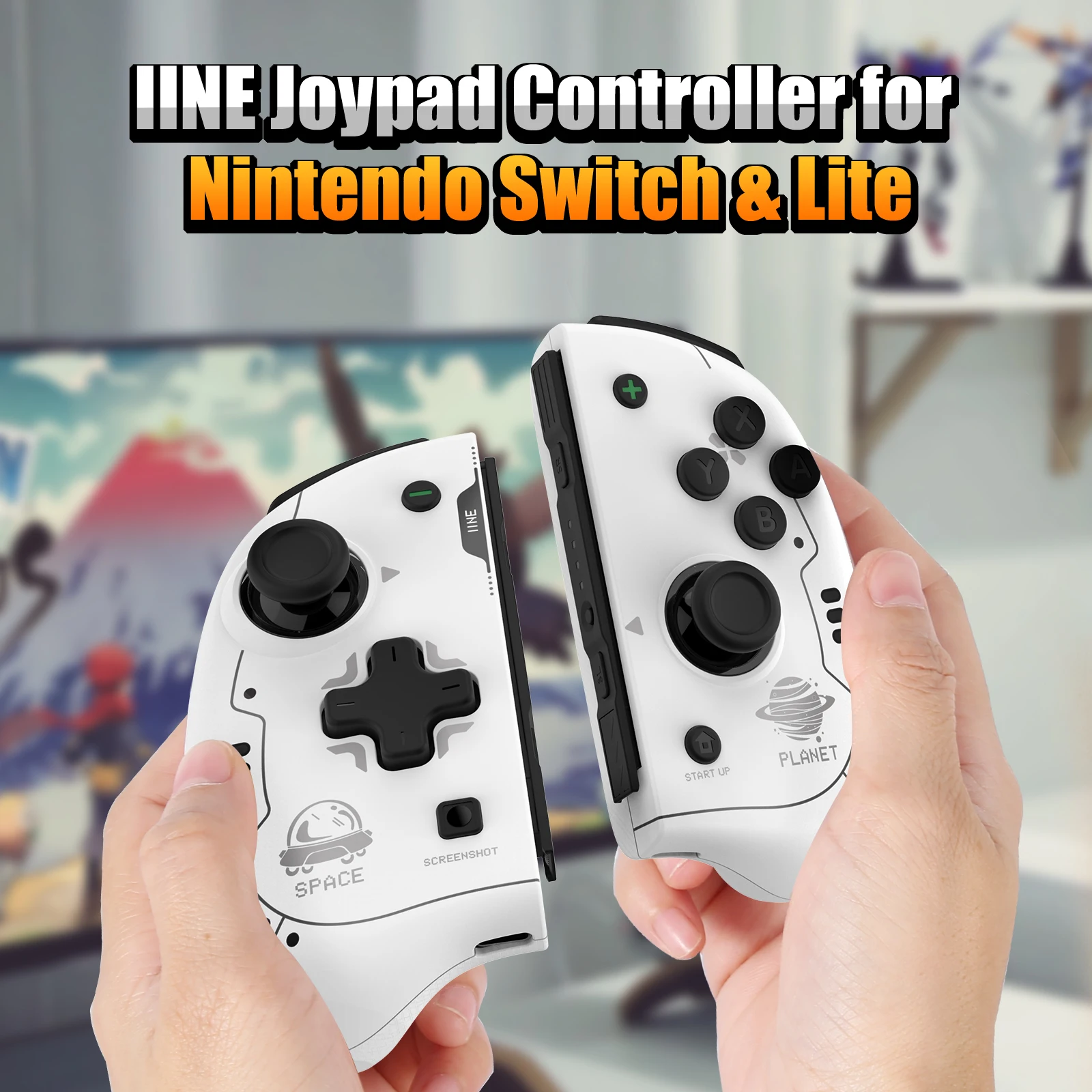 IINE Wireless Controller Elite Joypad For Nintendo Switch/OLED Replacement For Switch L/R Joypad With RGB Lights Auto Fire Macro