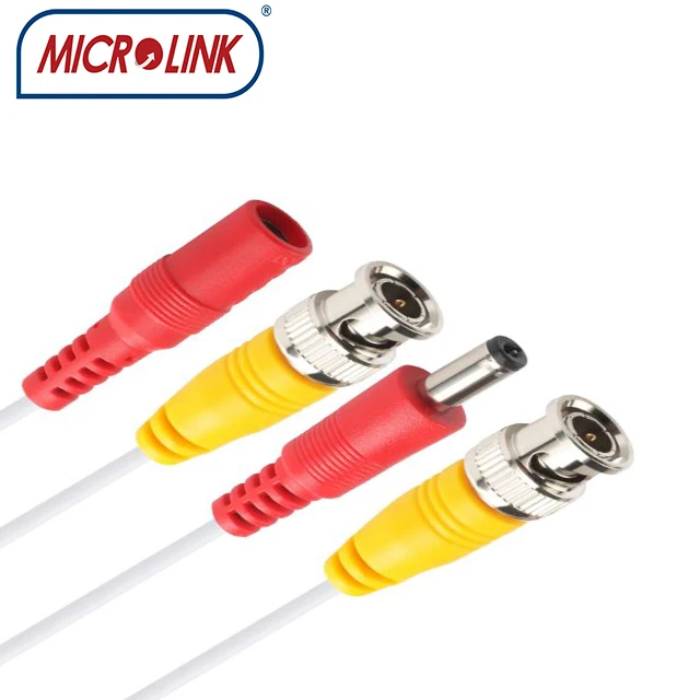siamese  coaxial  rg58/rg59/rg6  cctv camera  cable  with dc coax  jumper cable for HIKVISION camera system