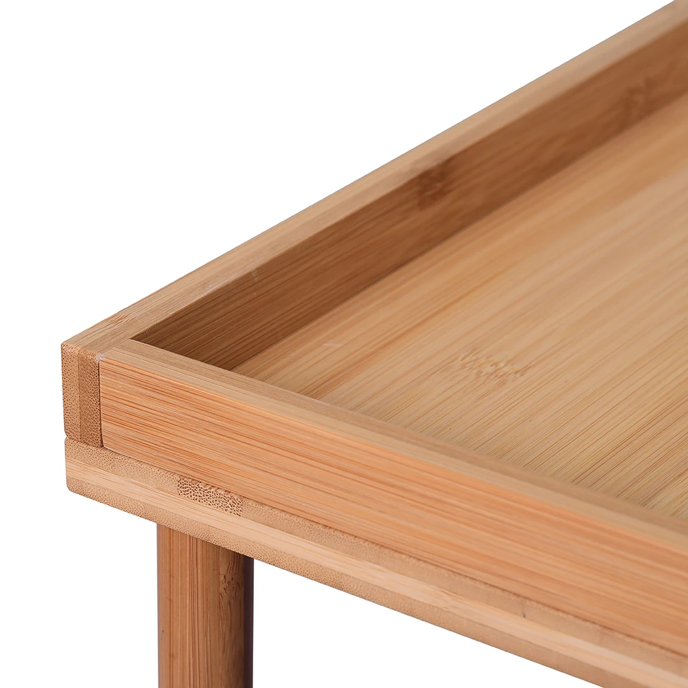 Multi Function High quality Natural bamboo Side desk commodity rack Book Magazine shelf for home