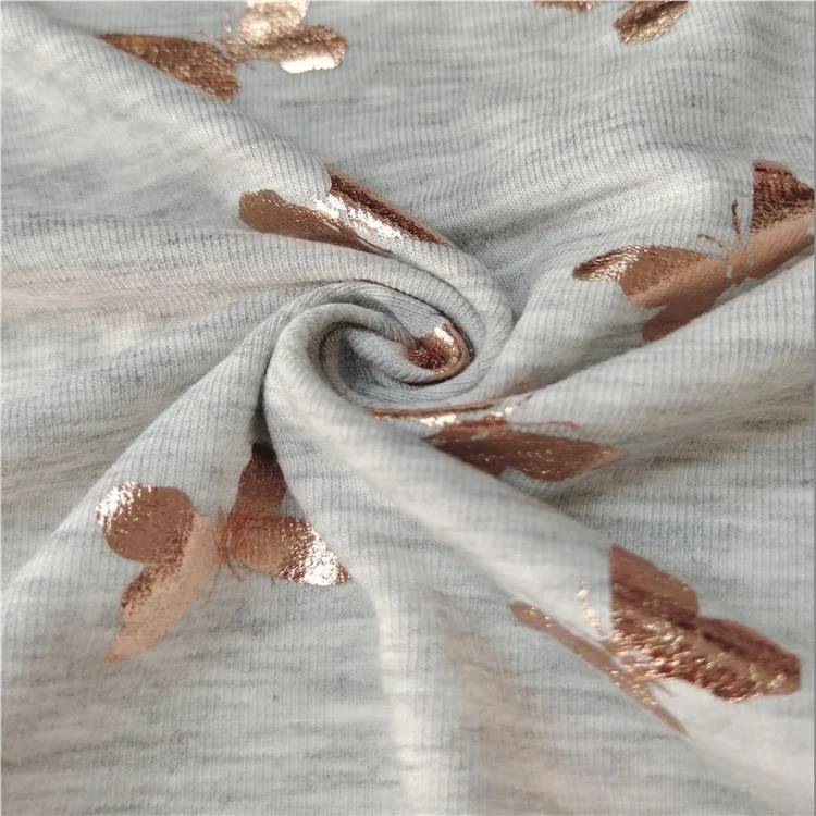 Best textiles newest fashion plain grey stretch jersey rayon spandex foil fabric