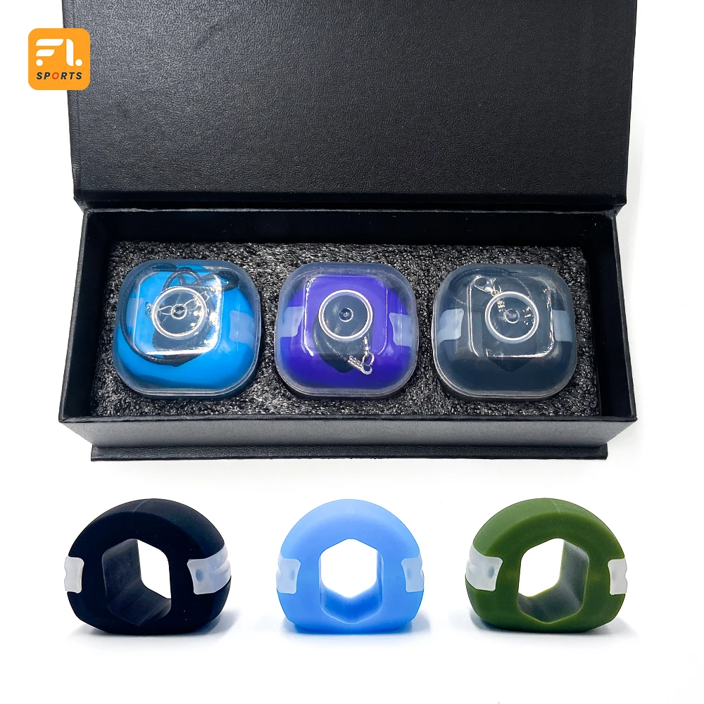 Factory Supply New Design 3-Resistance Levels Jawline Face Reducer Jawline Exerciser Silicone Trainer Chew Ball Jawline