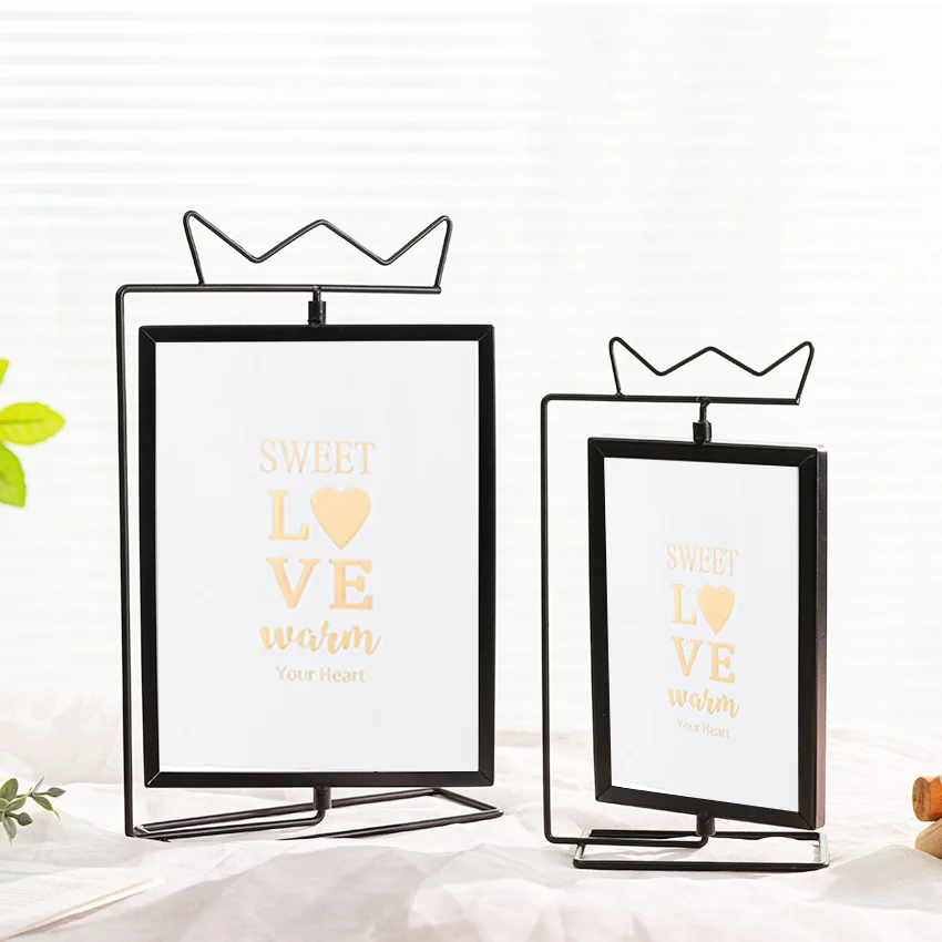 Metal 4x6 Glass Photo Frame A4 Picture Frames Photo Albums Accessories Botanical Specimen Holder Display Stand