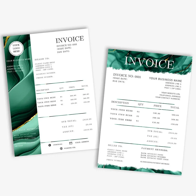High Quality Customized Duplicate Carbonless Receipt Invoice Book Tax Invoice Book Printing 2/3/4Part Carbonless