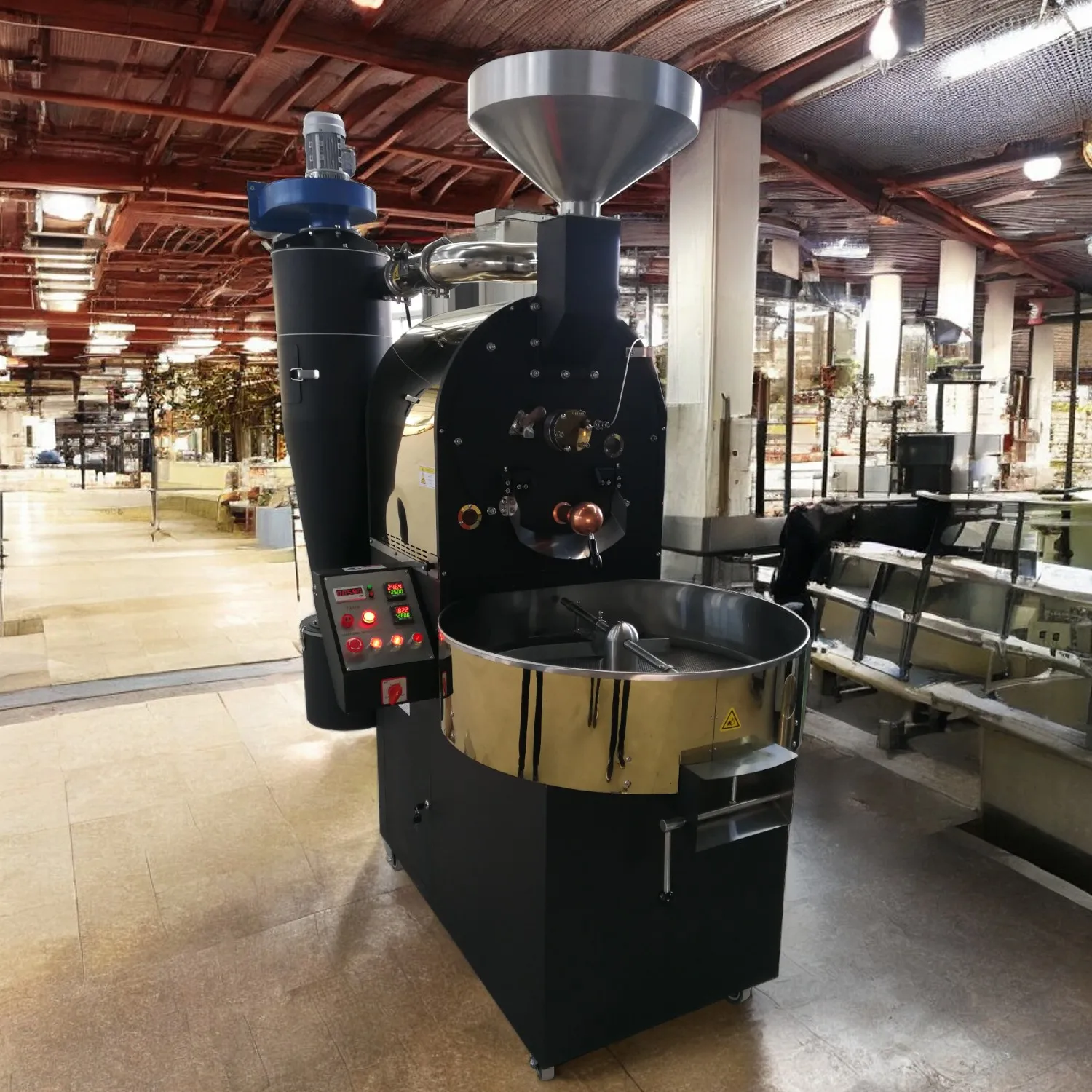 6kg Commercial 12k With Cooler 15kg HAORAN 50k 25kg Fully Automatic Beans Industrial Roasting 100kg Coffee Roaster Machine