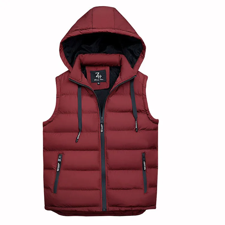 Новое поступление, мужской ветрозащитный жилет с подкладкой, жилет со съемным капюшоном, куртка
