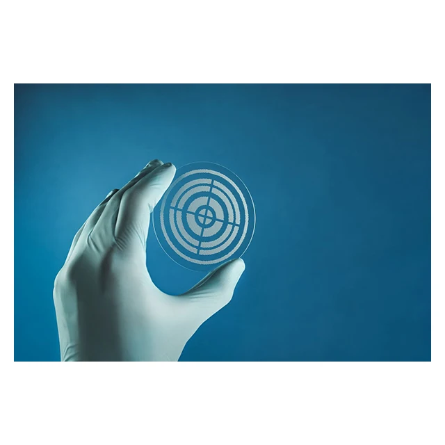 Полупроводниковая упаковка, Кремниевая Вафля D263T на изоляторе вафли была использована для измерения 5 дюймов 0,9 мм в лабораторной стеклянной вафли