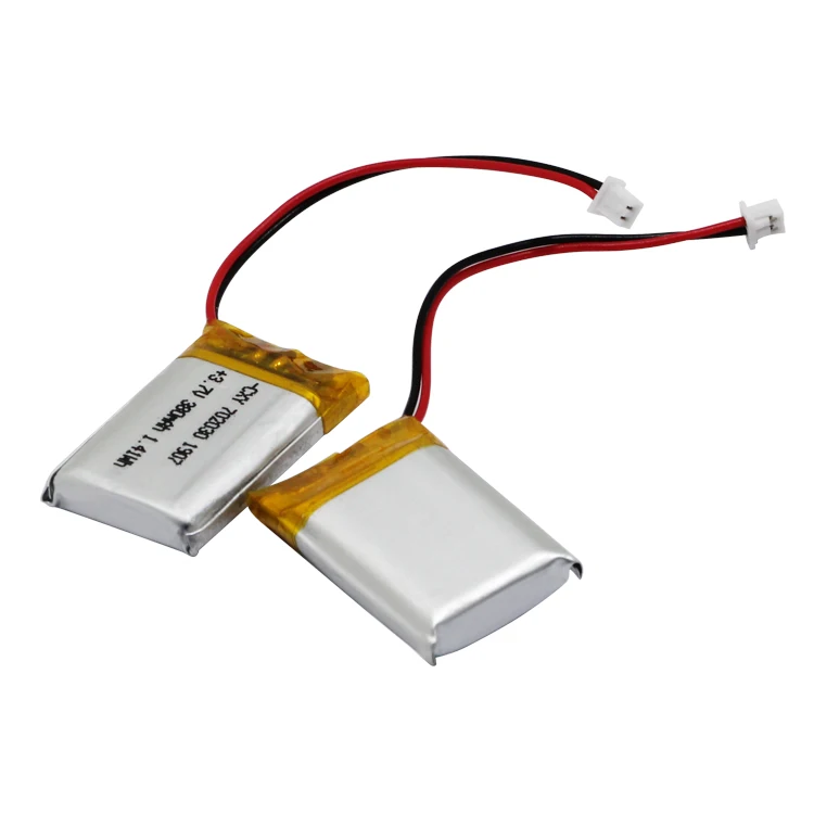 Lithium Polymer CE Certification Battery 702030P 380mAh 3.7v with protection board