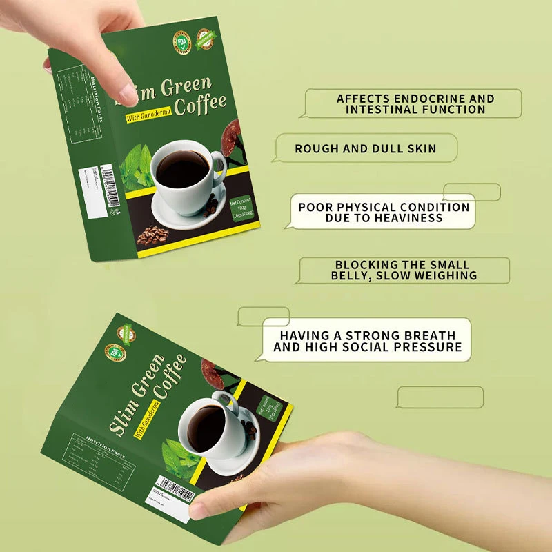 Instant Coffee Natural OEM Slimming Green Coffee Box Packaging Health Care Powder