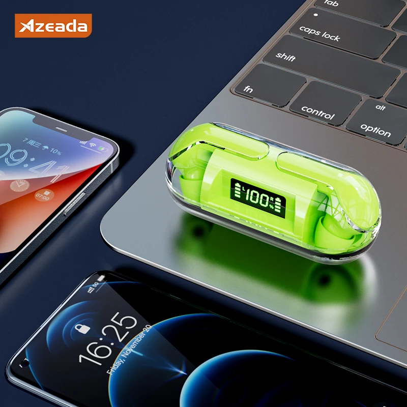 Azeada Bt123 Mini Gaming Earbuds Multipoint Connection Tws In Ear Wireless Earphone