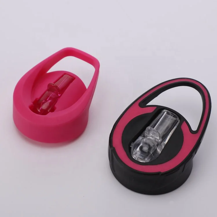 
Pink glitter dust double walled unique plastic mineral transparent water bottle with straw 