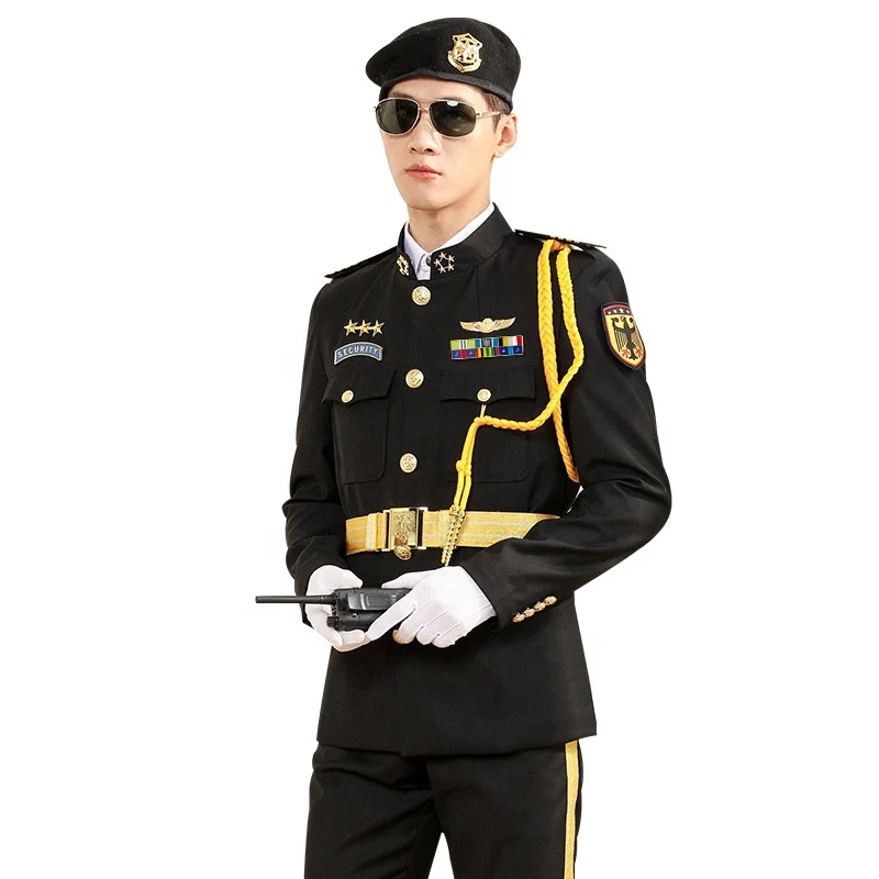 Factory Wholesale Black Security Safety Work Uniform Security Guard Uniforms