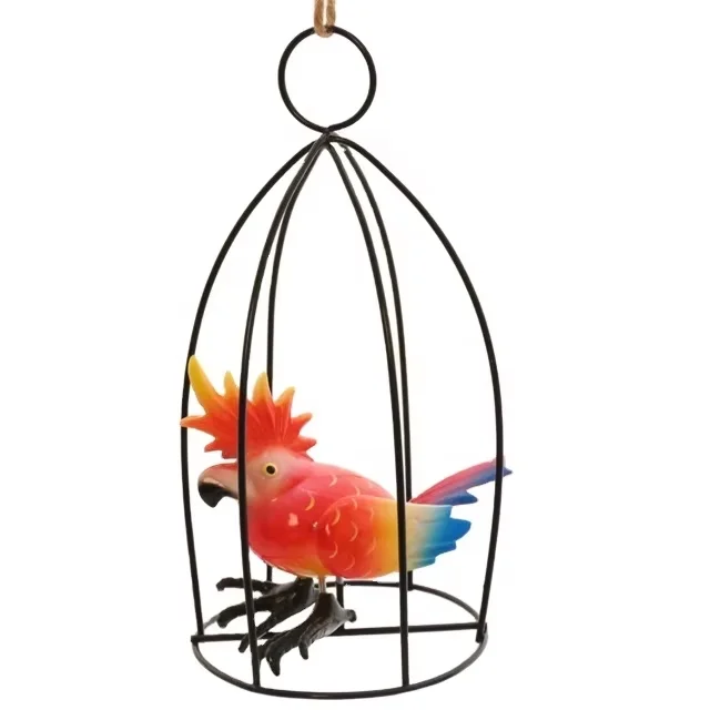 High Quality Custom Plastic Parrot Garden Ornament Cute Bird PE Yard Stakes Indoor Outdoor Balcony Decor Durable Metal Iron