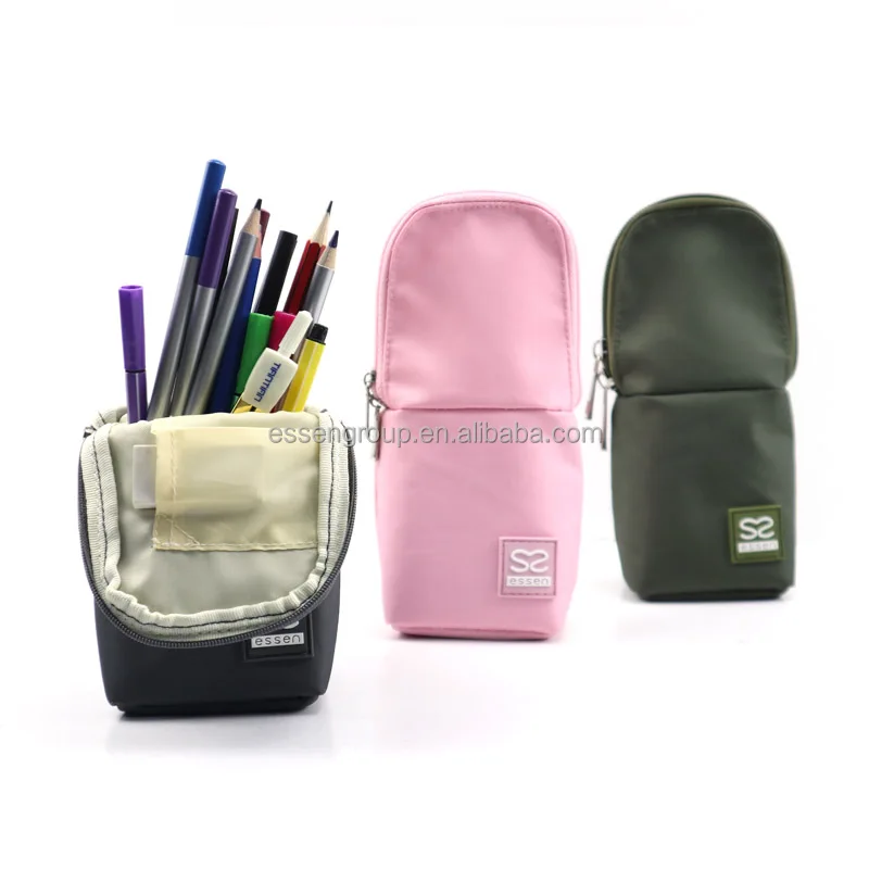 Japanese custom logo pen holder bag blank stand pencil case