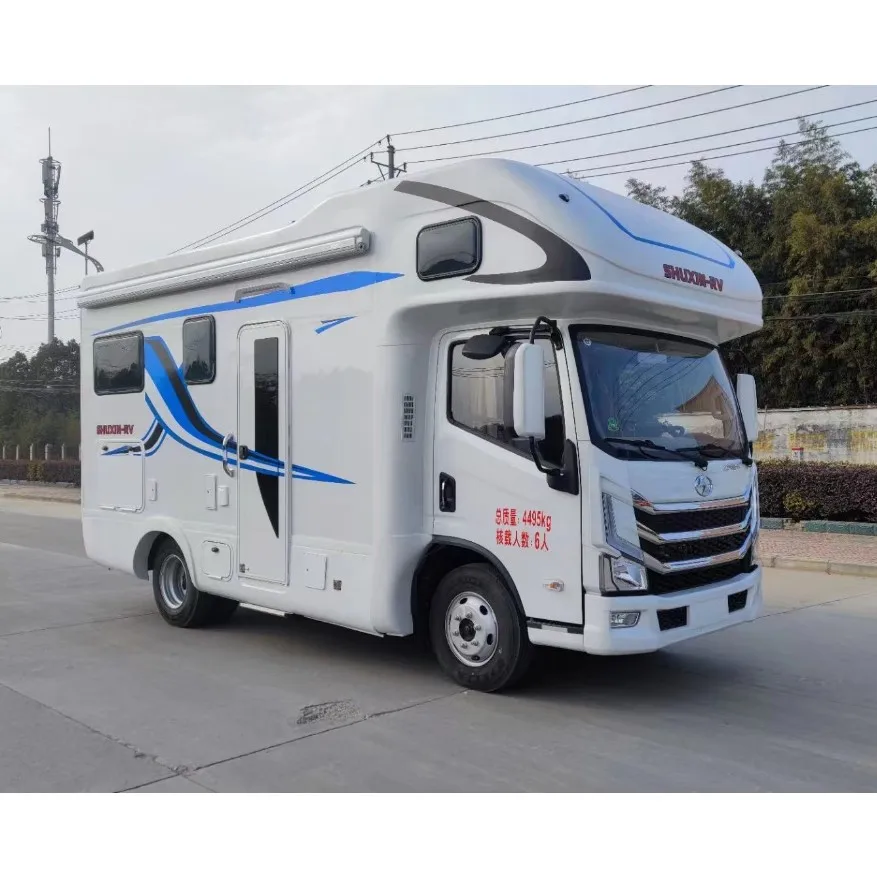 CLW Factory Supply 6 Persons Yuejin H500 Big Space RV Motorhome Caravan