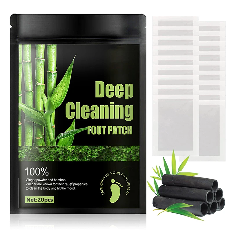Private Label Deep Cleansing Herbal Bamboo Wormwood Ginger Detox Foot Patch Natural Detox Foot Care Patches
