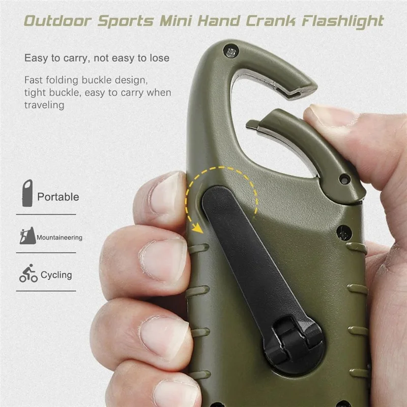 Helius Hand Crank Solar Powered Flashlight Emergency Rechargeable Led Flashlights Self Powered Charging Torch Light