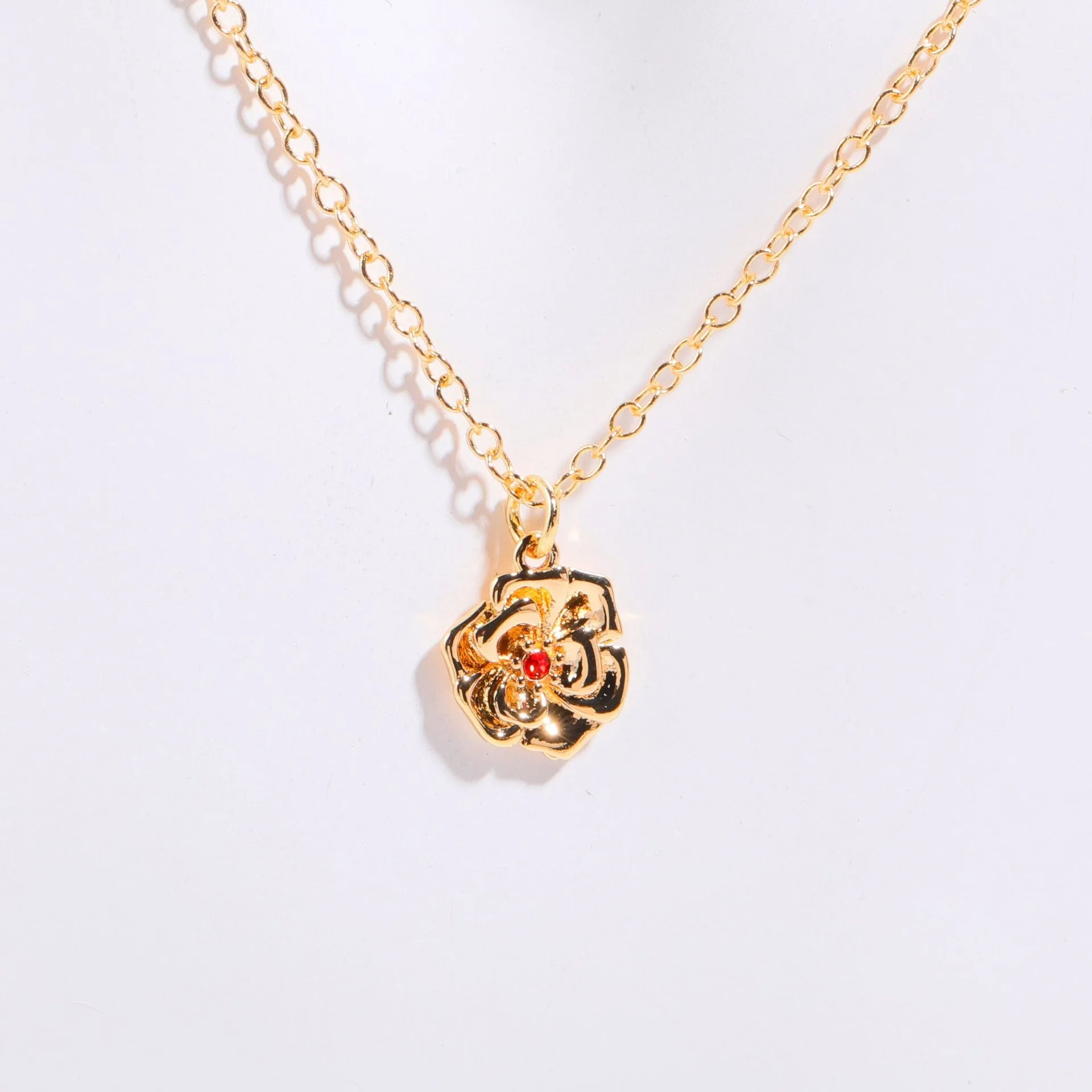 Luxury Jewelry 12 Zodiac 18k Gold Natural Birthstone Flower Charm Pendant Bracelets Necklaces Earrings Set  For Women Girls