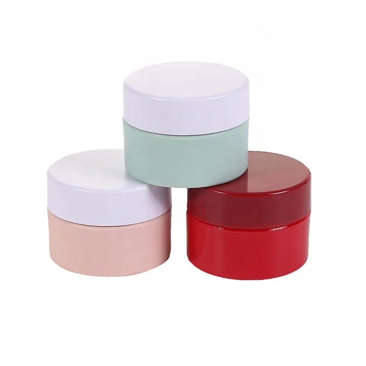 Support For Customized Color Cosmetics Such As Pink Green And Red Petg 15ml Cosmetic Cans With Spiral Sealing Covers