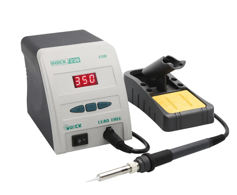 Soldering Iron With Led Display QUICK 236 with auto shutdown and lock function 90W best seller soldering kit