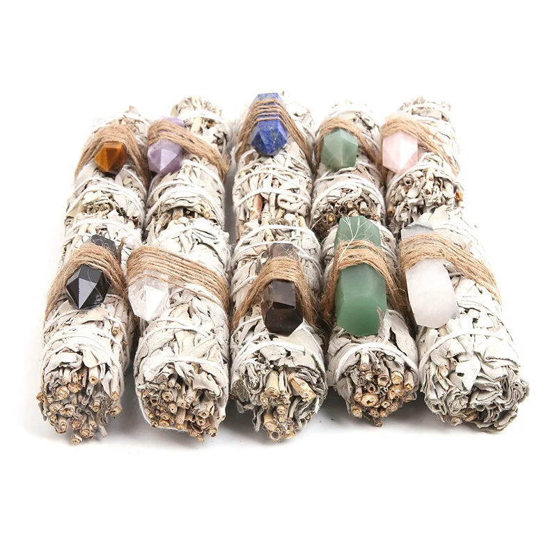 California White Sage Grass Peru Holy Wood Crystal Original Stone Aroma Stick Indoor Purification Yoga Meditation Aroma