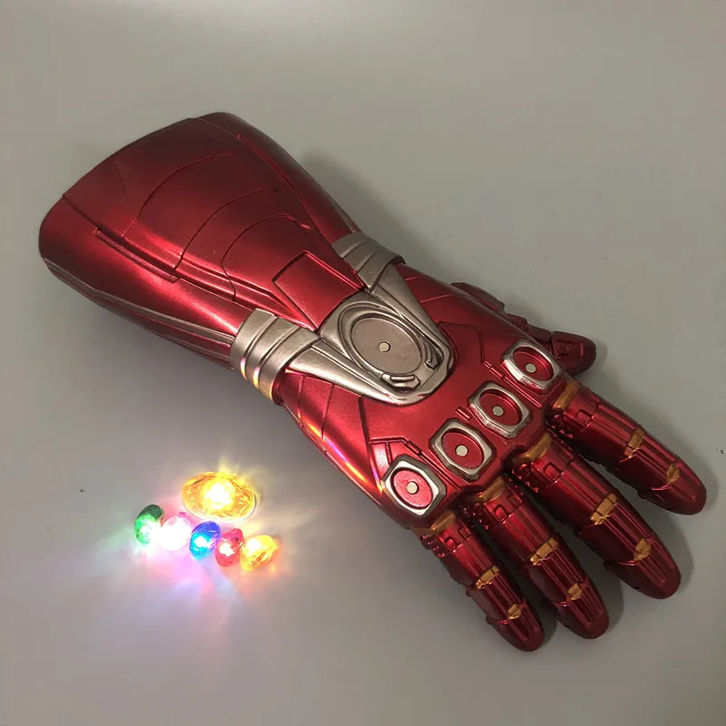 Высококачественная перчатка Thanos со светодиодной подсветкой ПВХ для косплея костюм мужчин/детей X0534