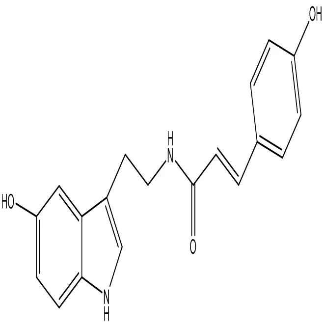 
N-p-Coumaroyl serotonin,CAS: 68573-24-0,HPLC>98% ,C19H18N2O3,Executive dealing 