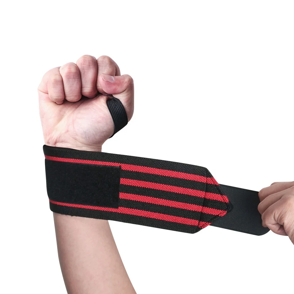 63*8cm/customizable Exercise training weight lifting wrist wrap band brace fitness gym elastic wrist strap