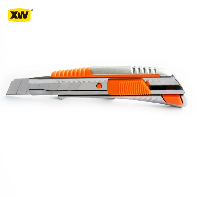 Aluminum alloy handle auto lock 18mm  box cutter snap off blade  knife