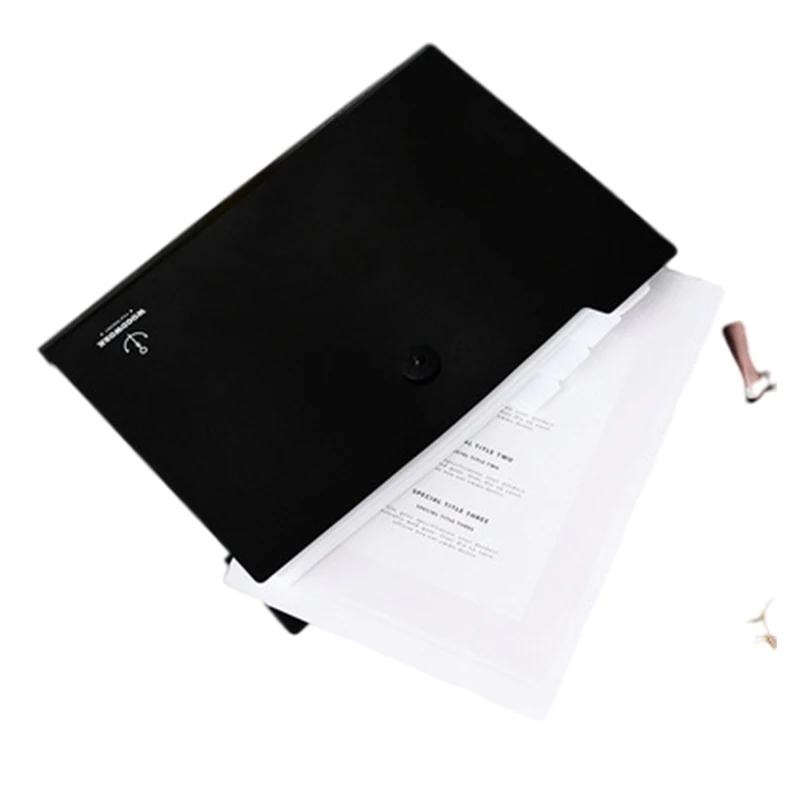 Plain Business college Folders Pockets Custom Logo Document Bags File Document Expanding File Folder