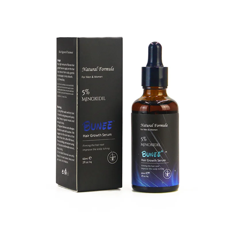 
60ml Minoxidil 5% Strong therapeutic effect Biotin private label Hair Growth Serum for Unisex 