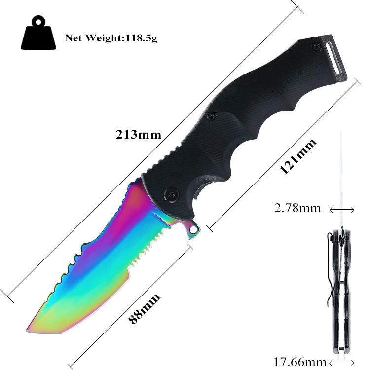 New Design Tactical Knife Stainless Steel Pocket Folding Military Survival Camping Outdoor Hunting Custom LOGO EDC with Clip