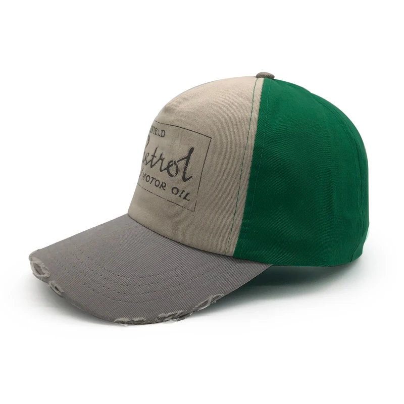 Изготовленный на заказ из потертого денима мяч бейсбольные джинсовые кепки с козырьком, искусственно состаренные защитные шлемы напечатанные таможней папа шапки оптом Кепка