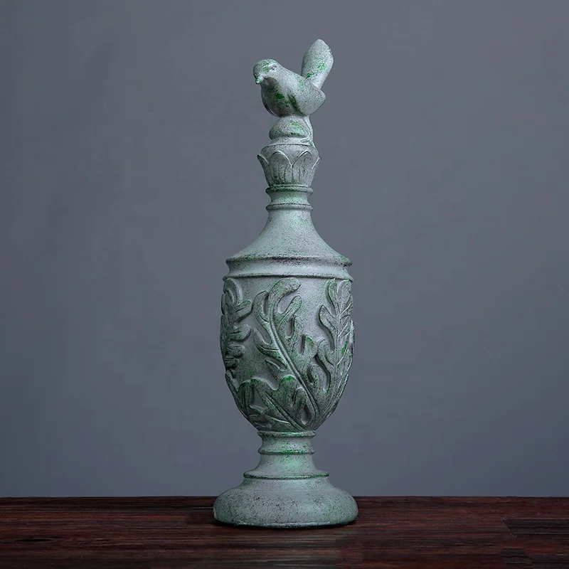 Wholesale Animal Pieces Accessories Artifacts Antique bird Desk Ornament Show Pieces For Home Decoration retro sculpture