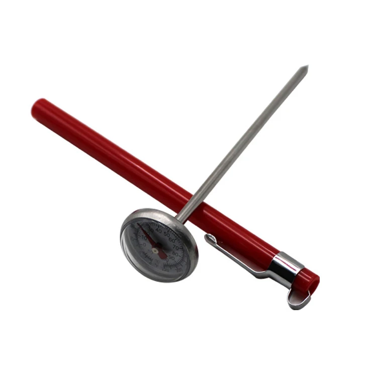 
portable analog pencil instant read kitchen cooking food meat thermometer with pen case 