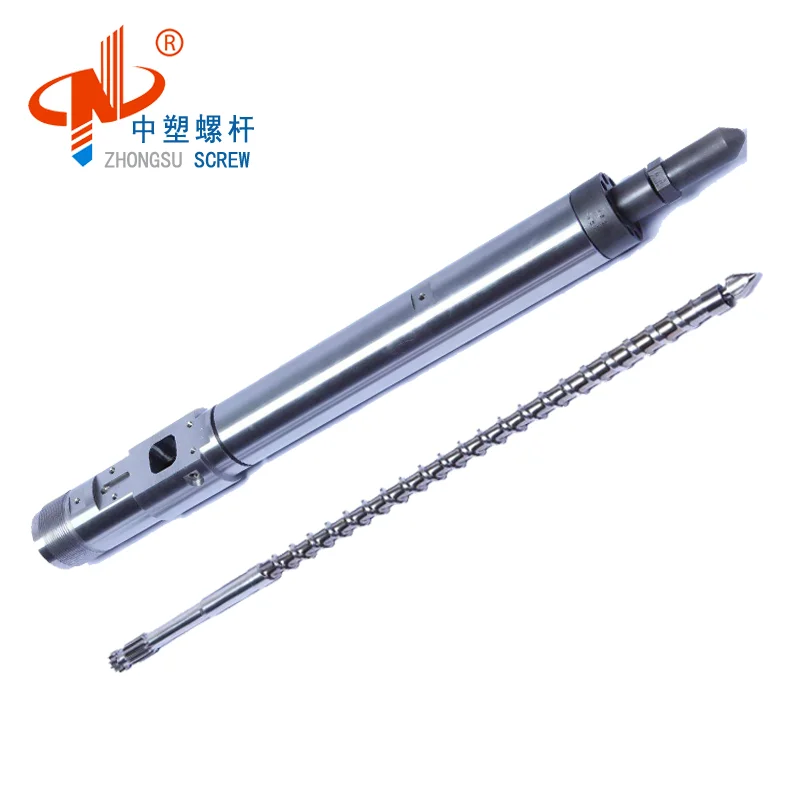 bimetallic single injection  screw barrel for pvc injection molding machine