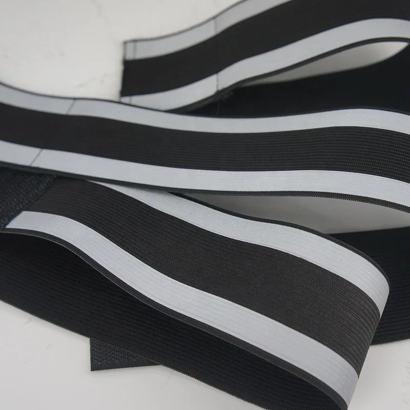 Custom Reusable Adjustable Elastic Hook Loop Reflective Armband