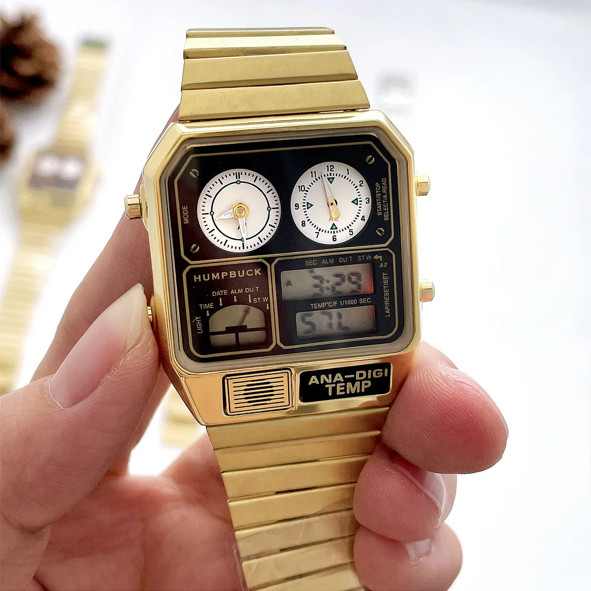 
Luxury Brand Analog Digital Wrist Watch LED 3ATM Water Resistant Sport Military Men Quartz Watches 