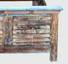 Indian reclaimed wooden double bed design