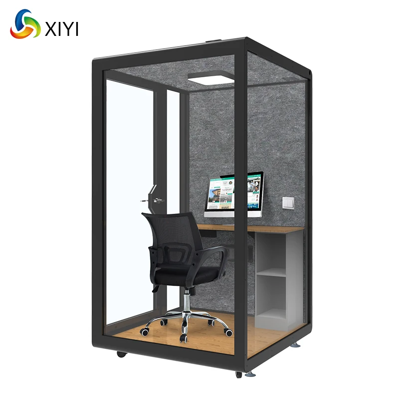  Мини звуконепроницаемой кабине прямую трансляцию номер закаленных стеклянных материалов подвижной звукоизоляционной функцией Pod частного офисного помещения