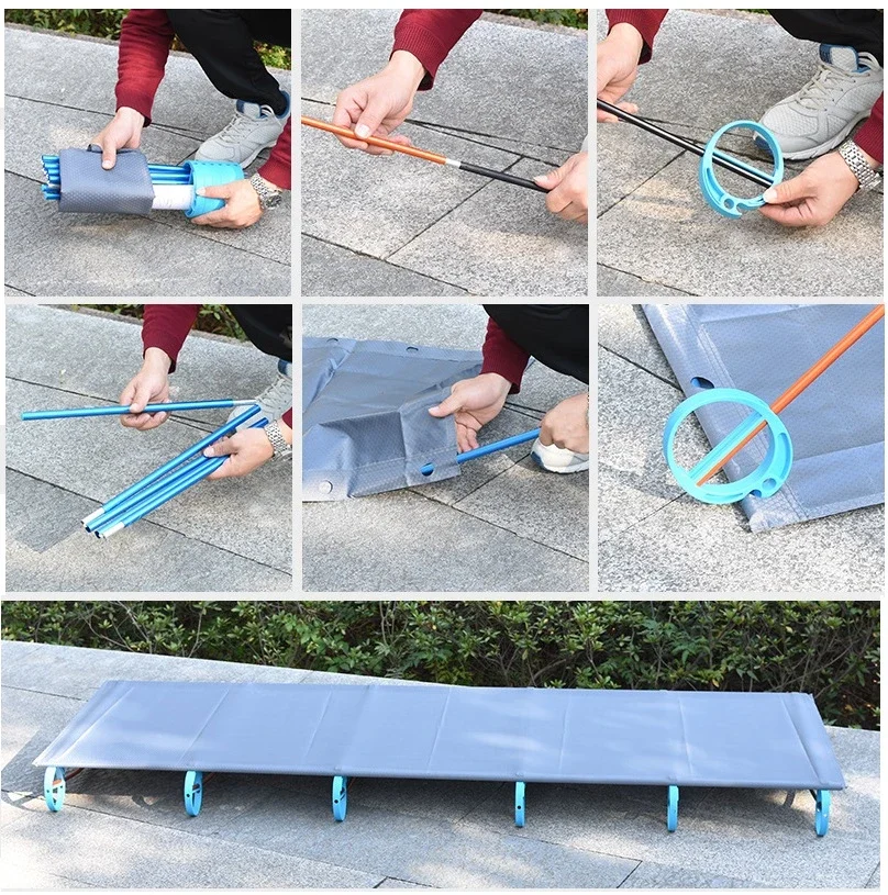 High Quality Stretchy camping cot Classic outdoor size bed cozy cot for travel cheap ultralight camping cot