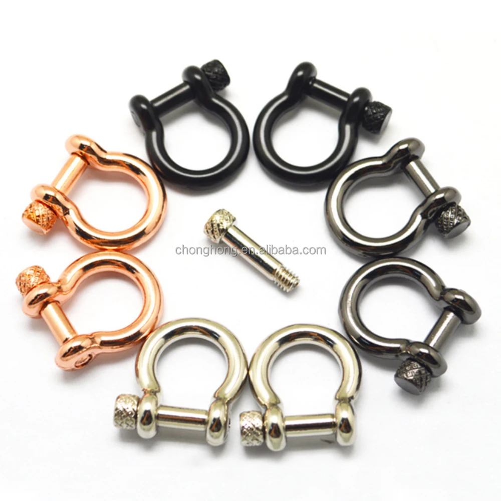 Durable Quality SS304 SS316 Bow Shackle Black 5mm Shackle Stainless Steel Shackle