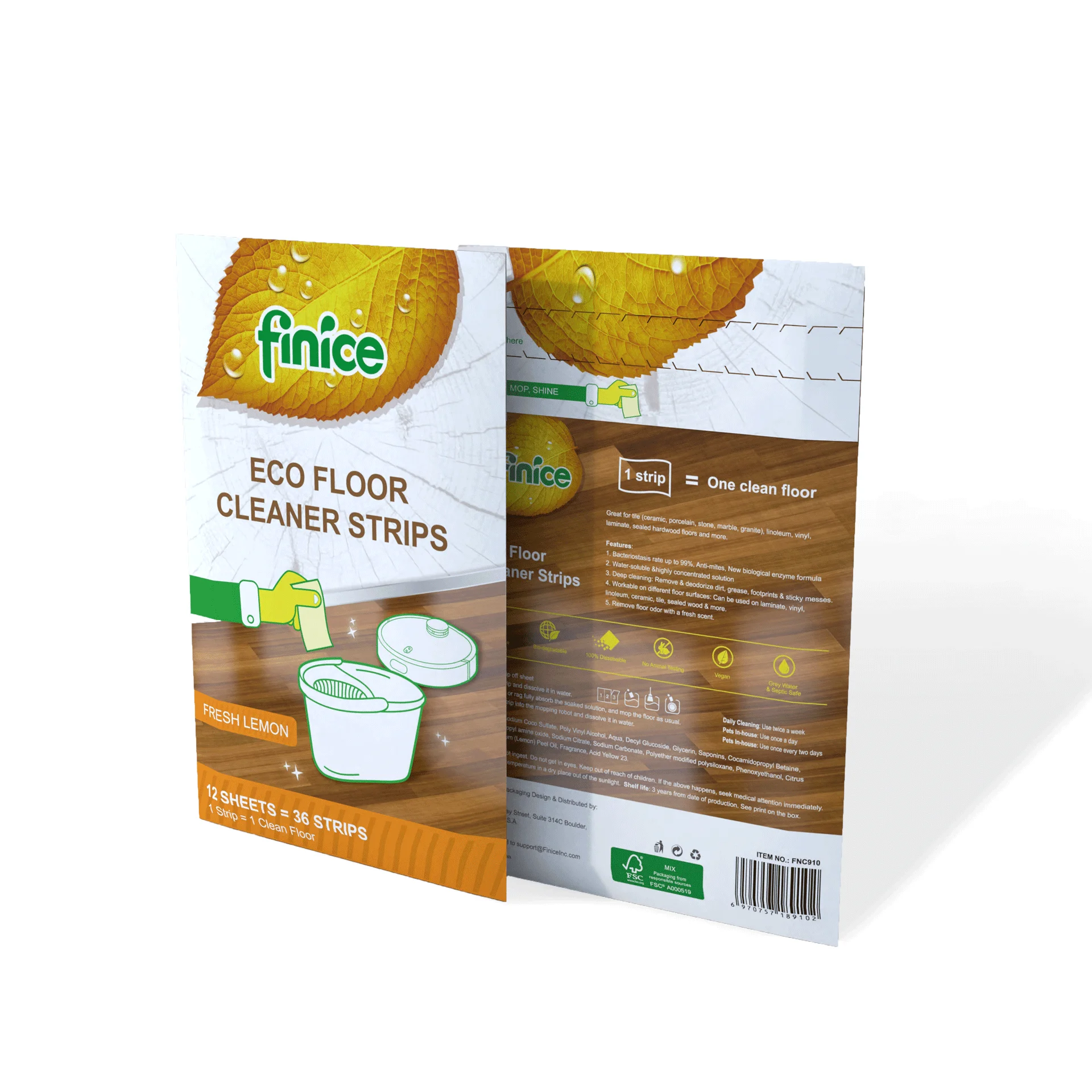 FNC910 nvironmental-Friendly Formula Floor Sheets All Purpose Multi Surface Cleaner Wood Parquet Tile Cleaning Detergent Strips