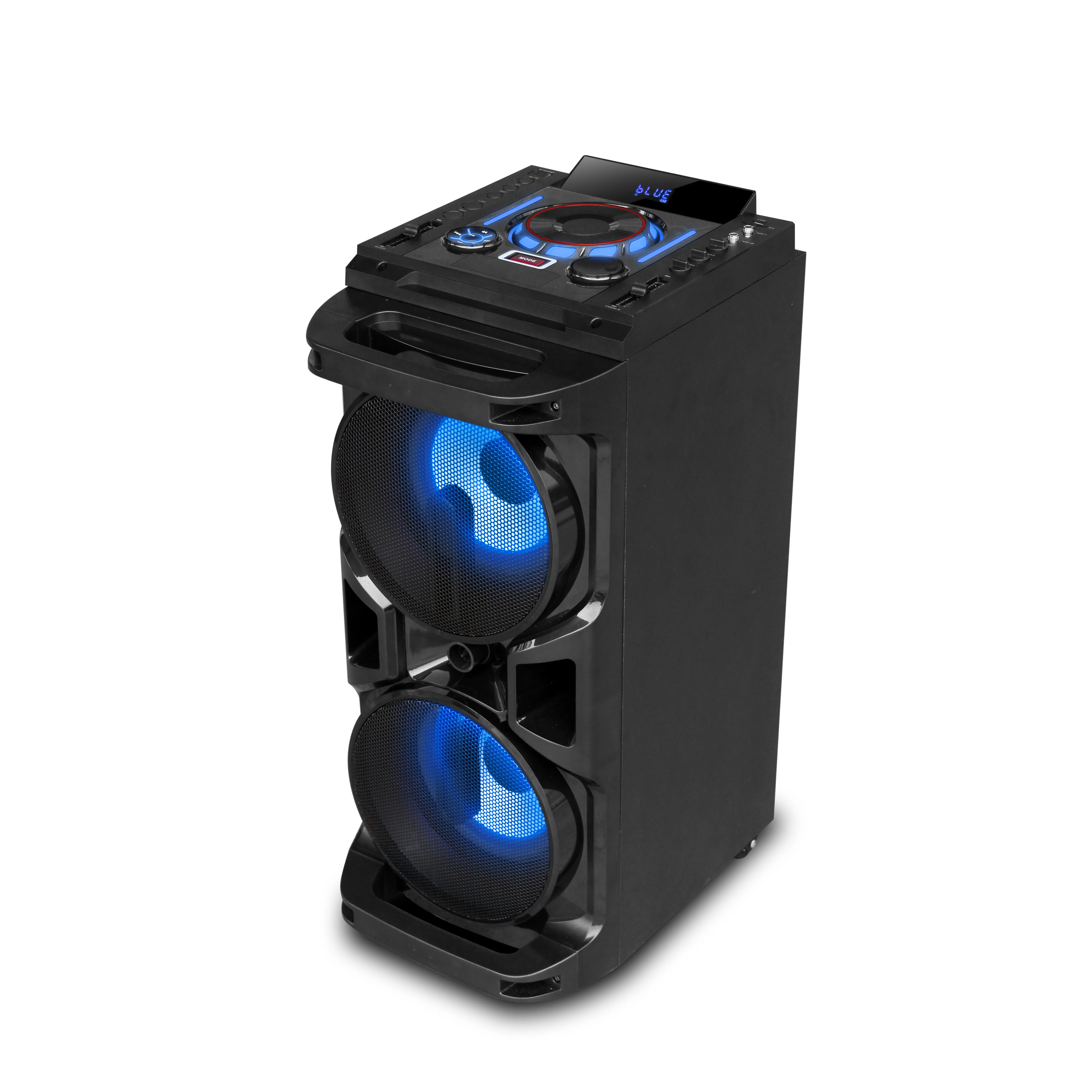 90W Double 8 inch Party Speaker High Power Battery Flash LIGHT Subwoofer SPEAKER